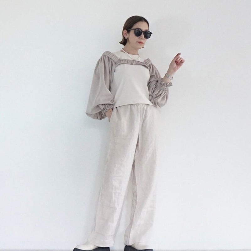 THOMAS MAGPIE グレー ストライプサロペット ストラップ付き 即完⭐️THOMAS MAGPIE グレー ストライプサロペット ストラップ付き