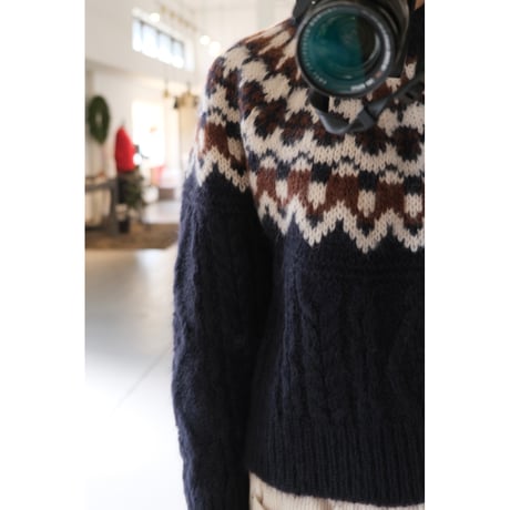 BATONER Woman MOHAIR NORDICK CREW NECK