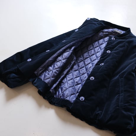 SINME　 ベルベットブルゾン　NAVY　S21AW-09