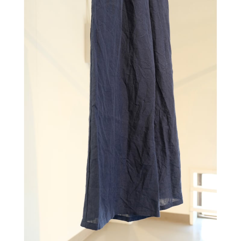 suzuki takayuki gathered pants Ⅱ dark blue |