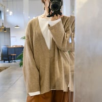 M53. V-NECK PULLOVER HERRINGBONE