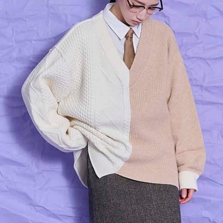 Thomas magpie    bicolor aran knit