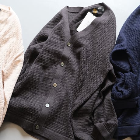 BATONER　 Men SUMMER KNIT V NECK CARDIGAN 　BN-23SM-028