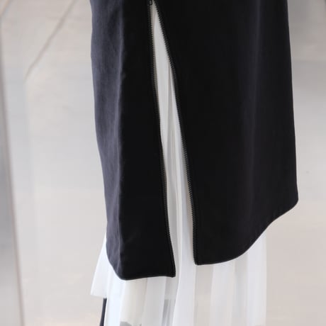 Munich　sheepboa puffsleeve one-piece    BLACK