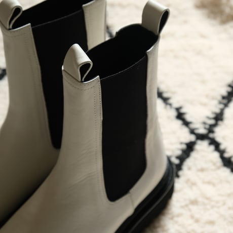 NEUF  ヌーブ　SIDEGORE　BOOTS　WHITE   NFB101