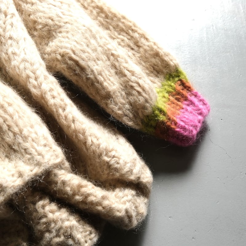 LES TRICOTS D'O レトリコドール モヘアⅤネックニット BEIGE LES TRICOTS D'O レトリコドール モヘアⅤネックニット BEIGE
