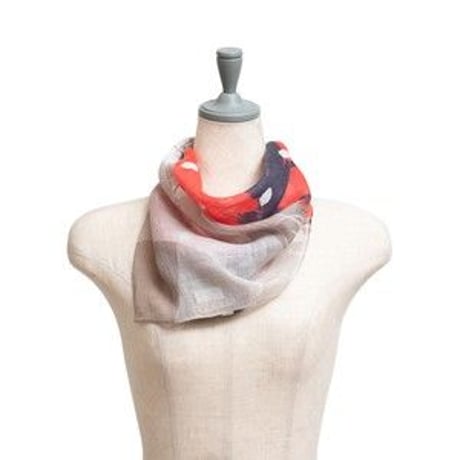 'Abbey'　 Navy　リング付きミニスカーフ
