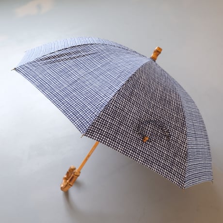 bonbonstore   ニューベーシック長傘　ドローイングチェック（ネイビー）