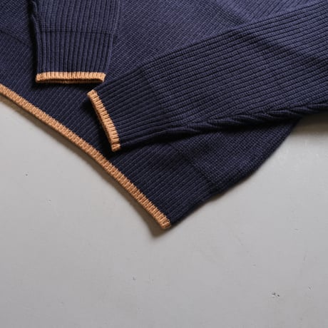 SINME　シンメ　ボトルネックタートル　S21-AW-12　NAVY×CAMEL