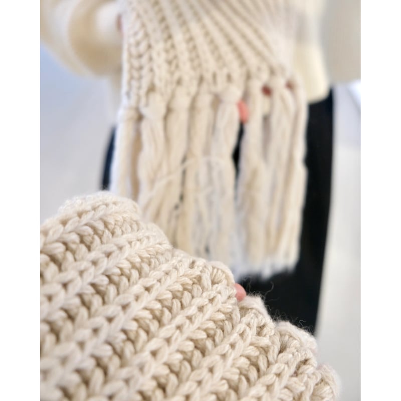 BATONER FRINGE MUFFLER LONG | geep