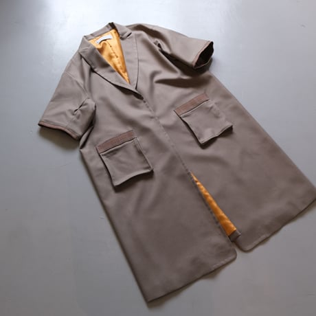 THOMASMGPIE　short sleeve coat　KAHKI　カーキ【2213202】