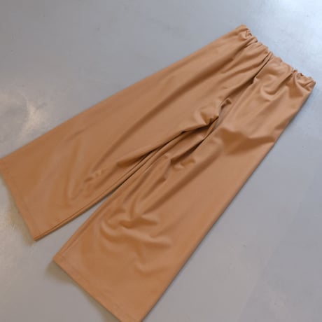 MARECHAL TERRE　両面起毛ギャザーワイドパンツ　CAMEL　ZMT196PT212