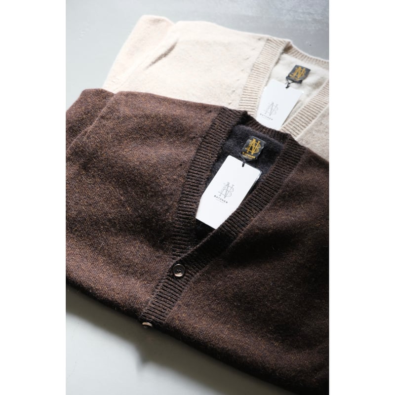 BTONER Men BABY ALPACA KURUMI TENJIKU V CARDIGA