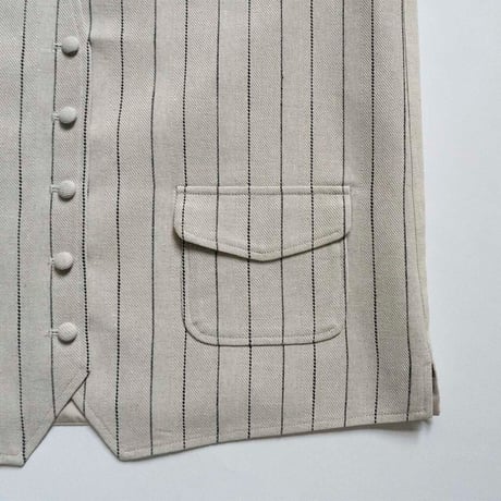 THOMAS MAGPIE　herringbone strip vest 【2242105】