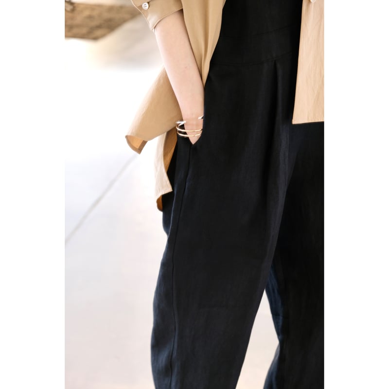 SINME Vネックオールインワン SS16-12 ブラック | geep