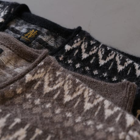 BATONER　Men MOHAIR JAQURD CARDIGAN 　BN-22FM-051