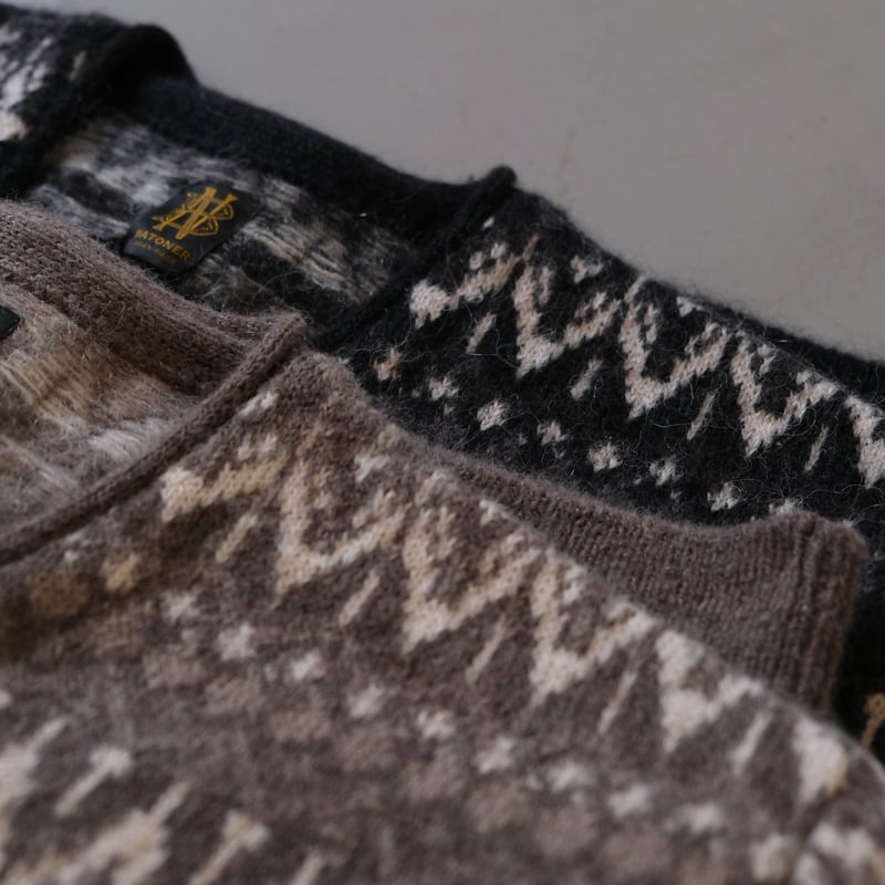 BATONER Men MOHAIR JAQURD CARDIGAN BN-22FM-051