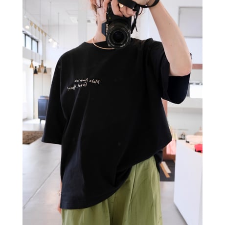 remi relief SP加⼯25/天竺T(刺繍：Make America Great Again！)
