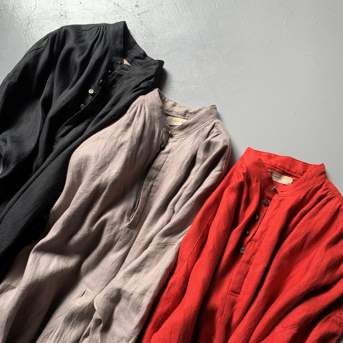 suzki takayuki peasant dress black A211-14