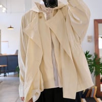 VACHEMENT  Nylon Tusser Layered Short Coat