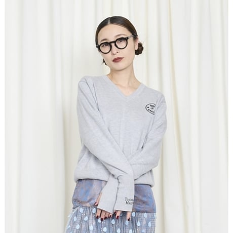 THOMAS MAGPIE　 "LAZY AND NASTY" V neck knit　2253703