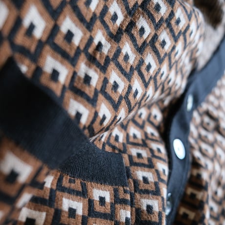 THOMASMGPIE　トーマスマグパイ　BLOCK W　JACQUARD　CARDIGAN　2213708