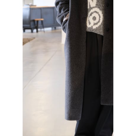 Thomas magpie angora shaggy long coat  c.gray
