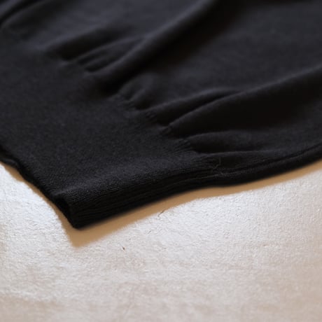 SINME　バイカラーポロニット ブラック×オフ　S21AW-14-02