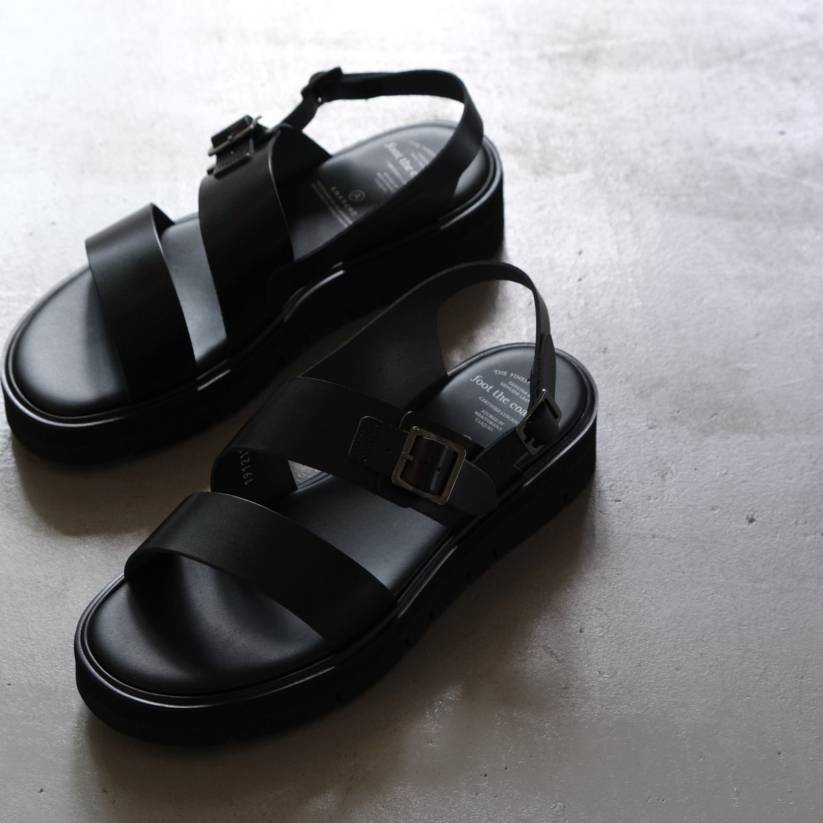 foot the coacher　SS BELT SANDAL　 FTC1912012 BLACK