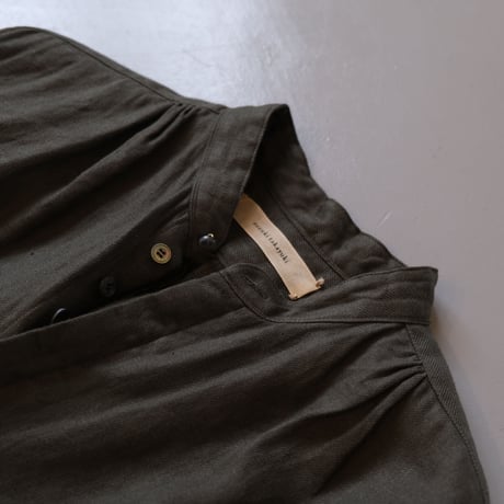 suzuki takayuki　peasant dress　khaki/black　A221-15