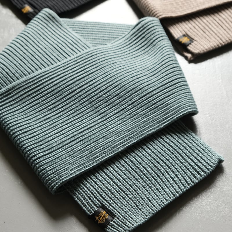 小物 BATONER SOLID WOOL MUFFLER NAVY 小物 BATONER SOLID WOOL