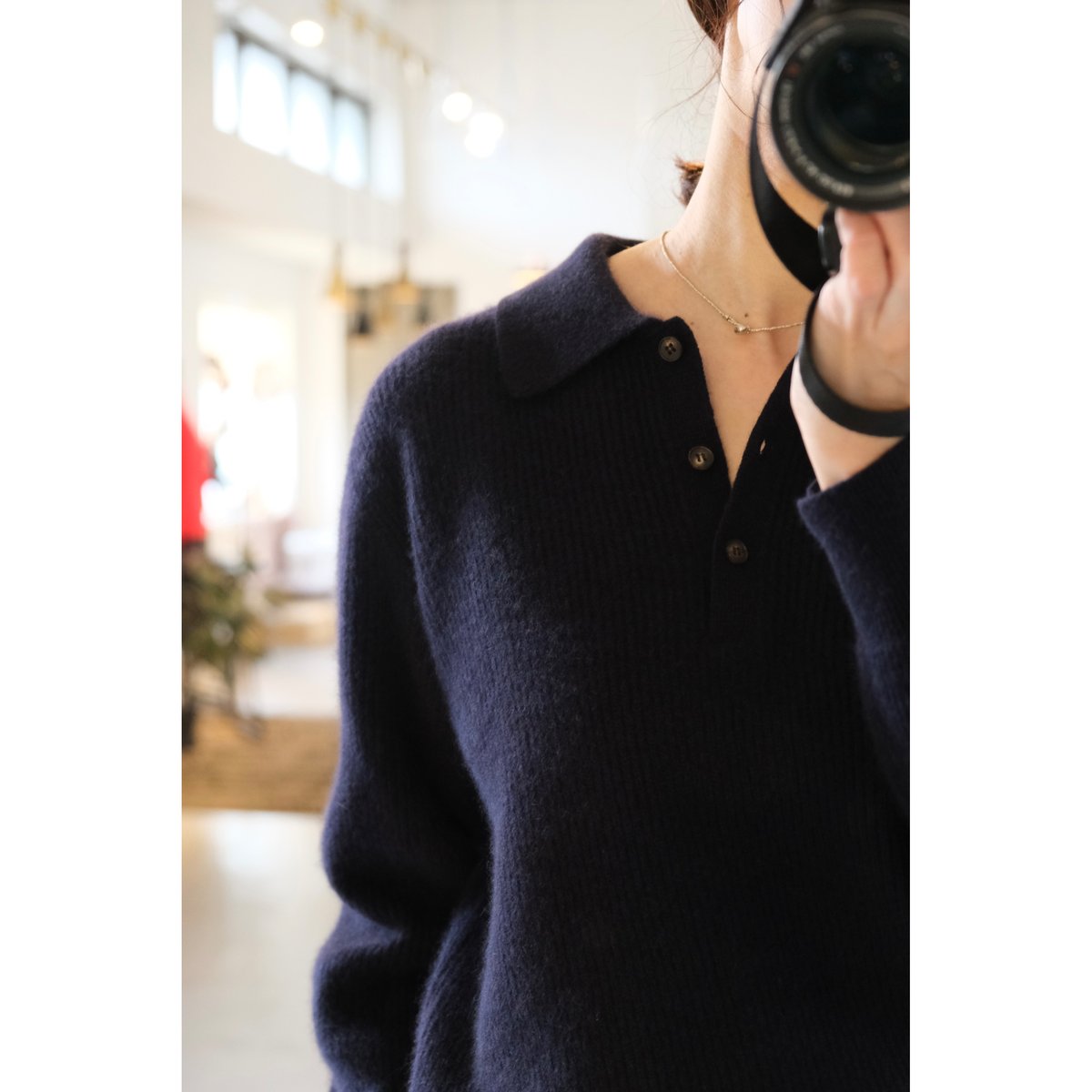 BATONER Woman CASHMERE FOX POLO | geep
