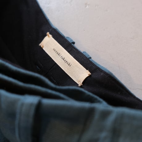 suzuki takayuki　wrapped pants　A241-28　brine blue