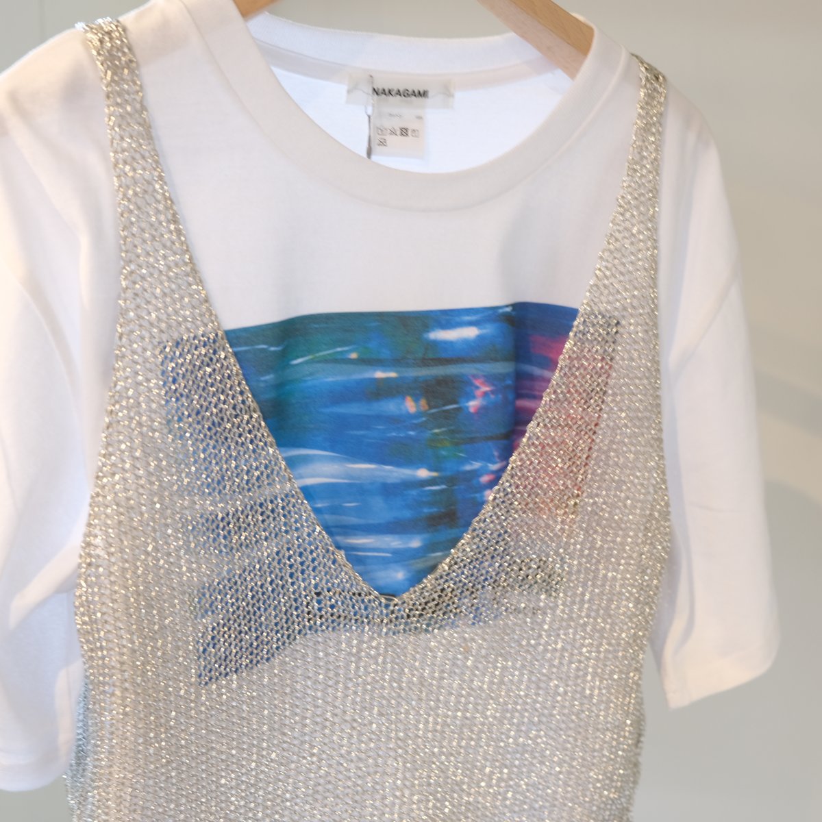 NAKAGAMI ラメニットキャミ シルバー N0724A0014 | geep