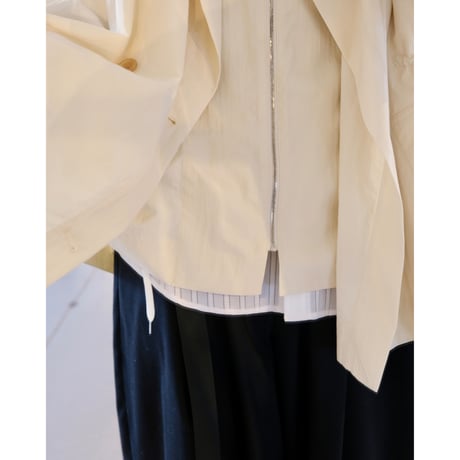 VACHEMENT  Nylon Tusser Layered Short Coat