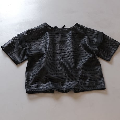 NAKAGAMI　半袖ラッセルレースプルオーバー（black）　N0123S0017
