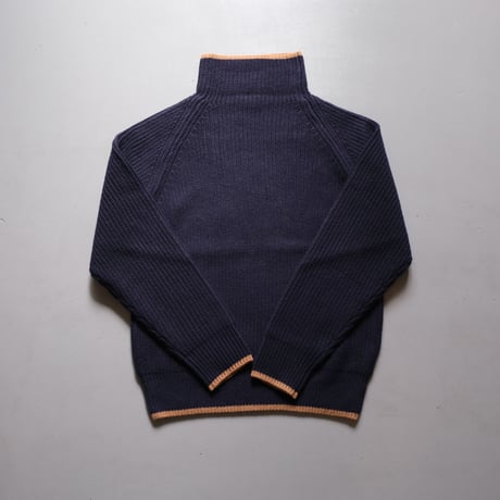 SINME　シンメ　ボトルネックタートル　S21-AW-12　NAVY×CAMEL
