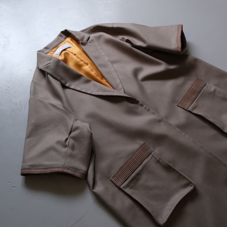 THOMASMGPIE　short sleeve coat　KAHKI　カーキ【2213202】