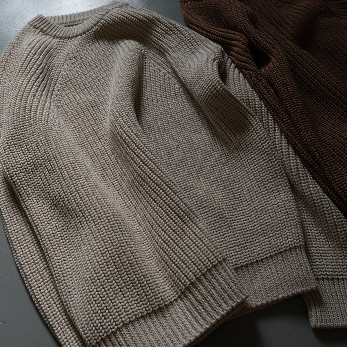 BATONER SIGNATURE CREW NECK　D.Gray BATONER Men SIGNATURE CREW NECK D.Gray BN-21FM-