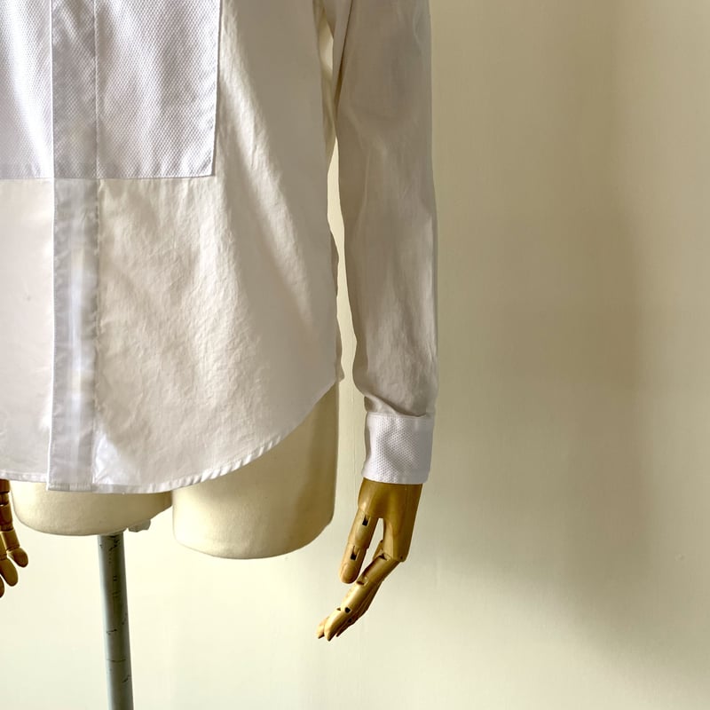 SINME シンメ　シャツブザム ホワイト　SHIRT BOSOM トップス シャツブザム ホワイト | SINME