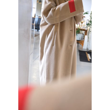 Thomas magpie angora shaggy long coat  camel