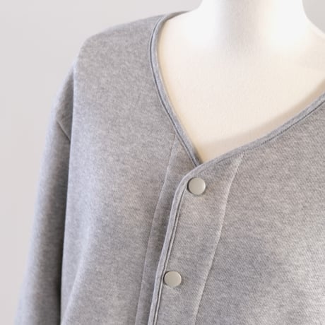 HARVESTY　 Vneck CARDIGAN　 GRAY
