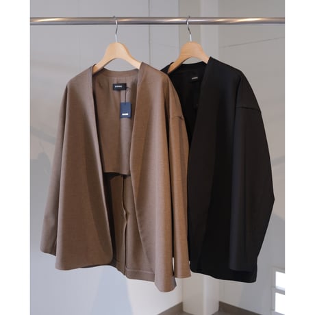 SINME  ノーカラージャケット  SS16-06   カーキ