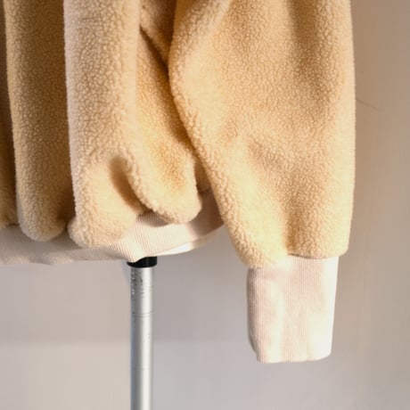 HARVESTY  　BOA FLEECE EGG PULLOVER　  BEIGE
