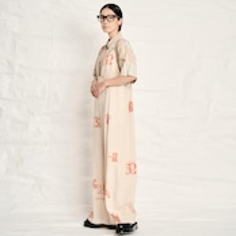 サロペット・オーバーオール・オールインワン Thomas Magpie C/Linen PRINT overall Thomas Magpie C/Linen PRINT overall 2252312
