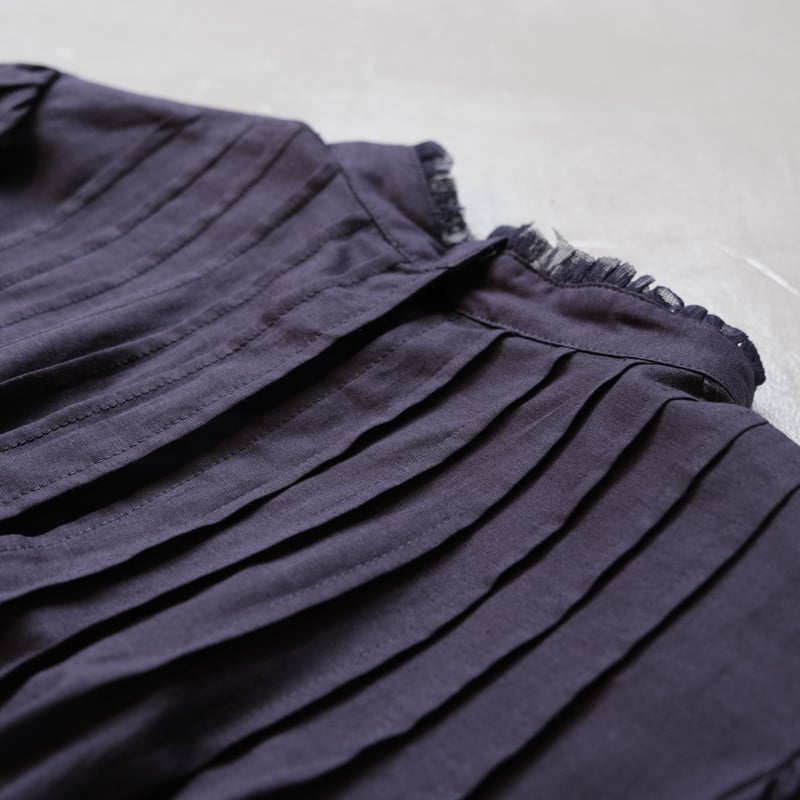 SINME シンメ ハイネックピンタックOP ネイビー S21-AW-13-01 | geep