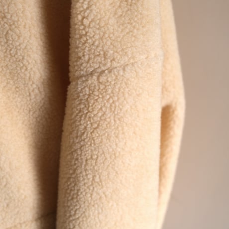 HARVESTY  　BOA FLEECE EGG PULLOVER　  BEIGE