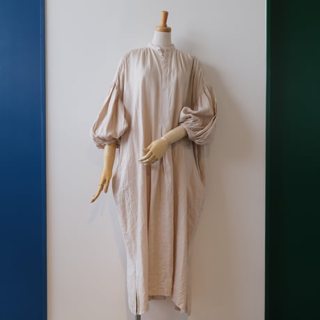 suzuki takayuki       puff-sleeve dress        S211-18　　nude