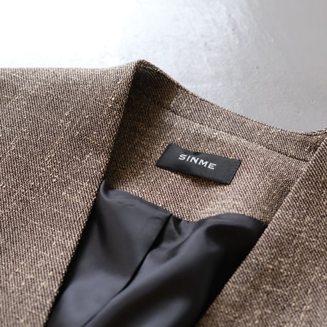 SINME　ノーカラージャケット ミックス　S23AW-11