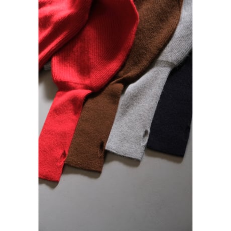 BATONER Woman CASHMERE FOX BOAT NECK FINGERHALL GRAY